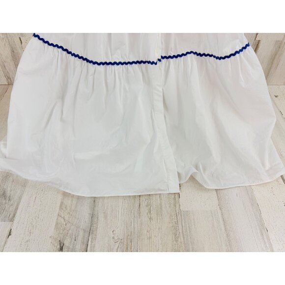 Ann Mashburn Sz S Isla Maxi Shirtdress Dress White Ric Rac - Picture 5 of 16